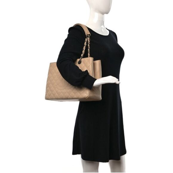 Chanel Grand Shopping Tote Caviar Beige - Picture 16 of 16